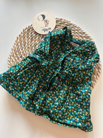 Robe coloris bleu canard - 3 mois - DPAM