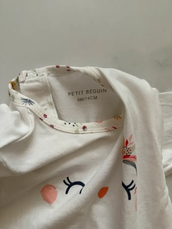 Pyjama coton petit béguin 9 mois - photo numéro 2
