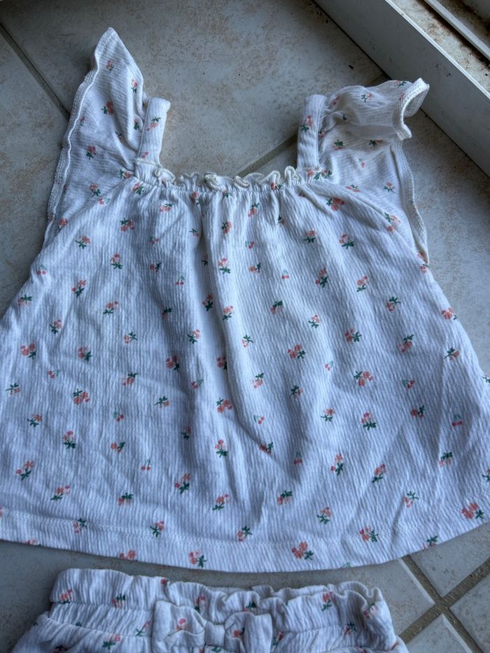 Ensemble, débardeur, short, bébé fille - photo numéro 3
