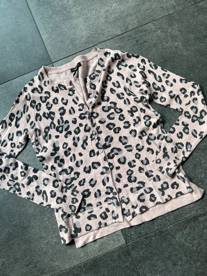 Gilet léopard rose Mango taille S
