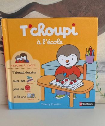 Livre tchoupi à l’école 