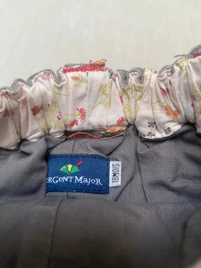 Pantalon cargo avec broderie fleurs - photo numéro 5