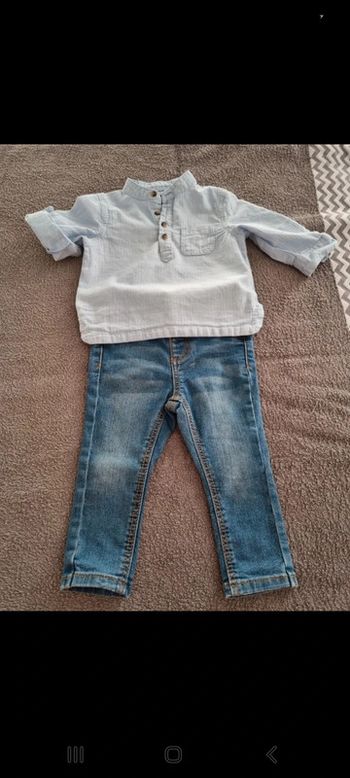 Ensemble jean/chemise garçon