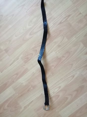 Ceinture noire verni Longueur 86 cm