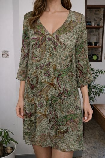 Robe IKKS femme fluide imprimé – Taille 36 – Prix boutique ~145€