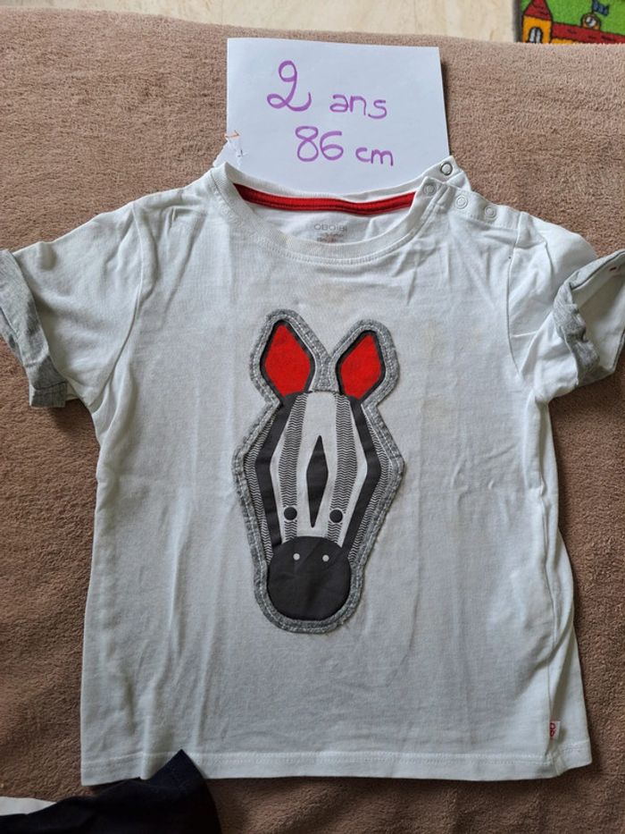 Tee shirt zebre 86 cm