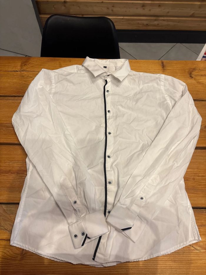 Chemise homme 43/44 blanche et noir