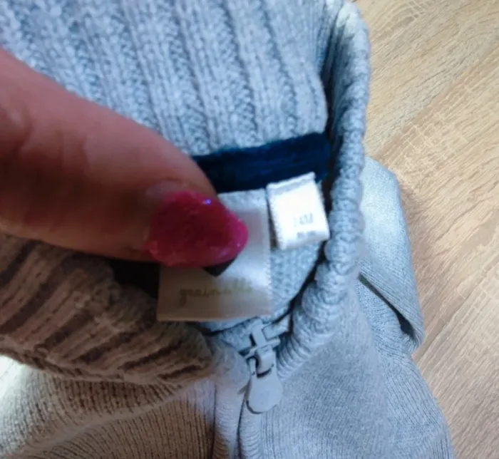 Gilet zippé gris 🌸 24 mois - photo numéro 3