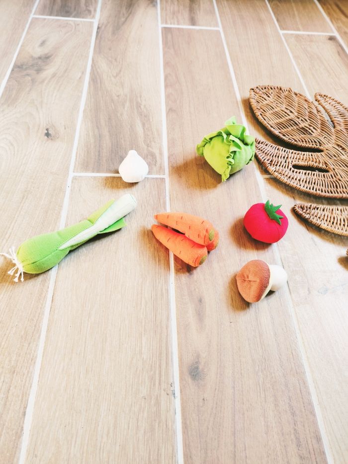 🥗 Dinette lot de divers légumes en tissu- peluche