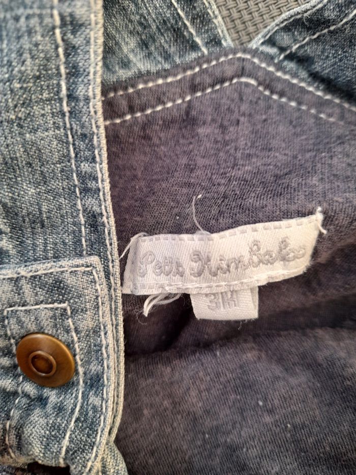 Salopette en jean 3 mois kimbaloo - photo numéro 3