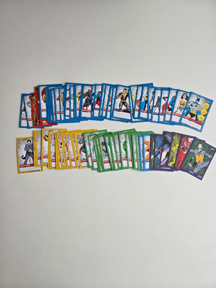Lot de cartes DC Comics Auchan