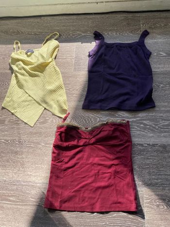 3 débardeurs taille M