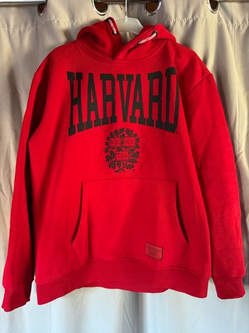 Sweat à capuche Harvard rouge