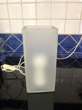 Lampe vintage GRÖNÖ en verre de Suède TBE