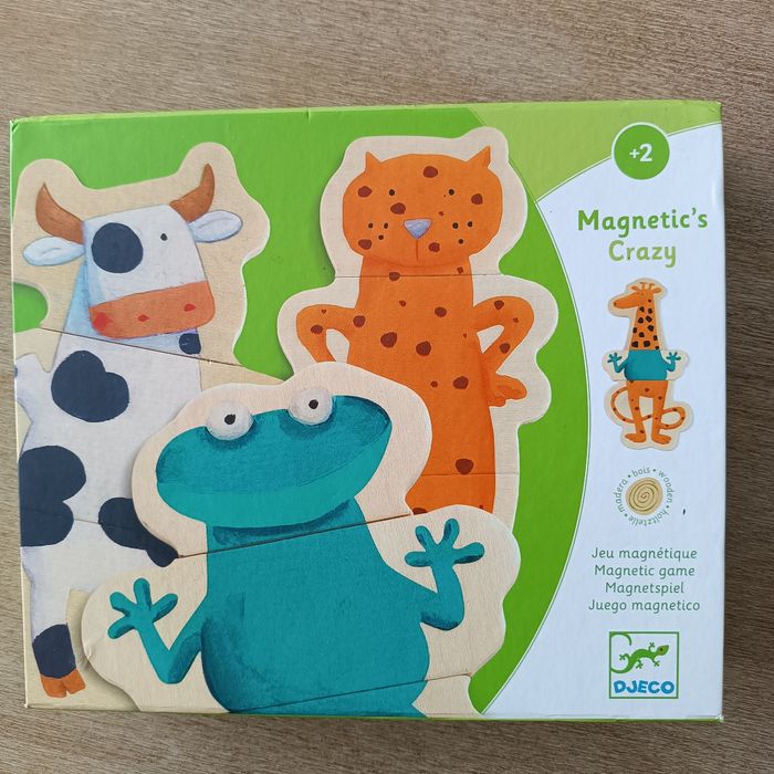 Jeu puzzle magnétique 3 pièces Magnetics crazy djeco