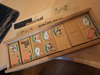 Domino animaux en bois