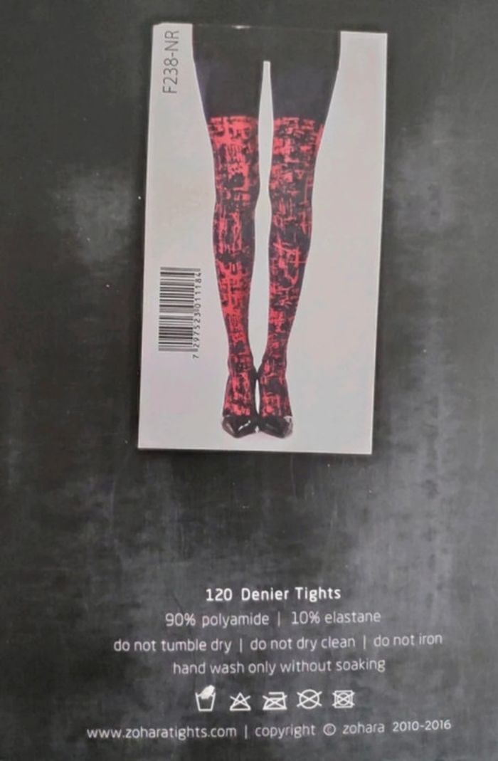 Collant rouge et noir  fantaisie