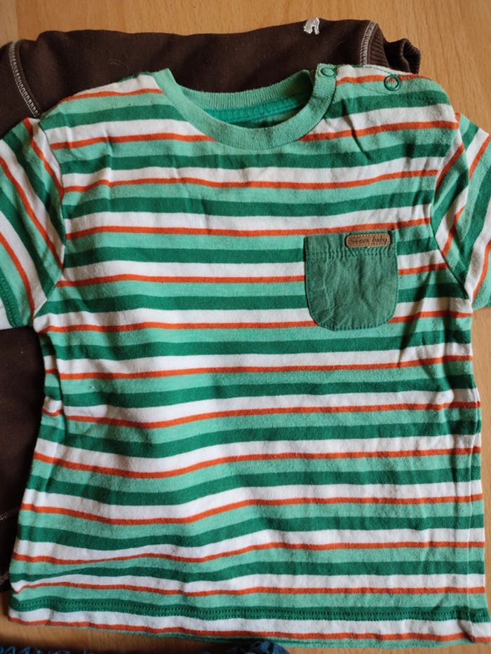 Lot ensemble Jeans souple + t-shirt manches courtes + sweat zippé à capuche en 6M - photo numéro 5