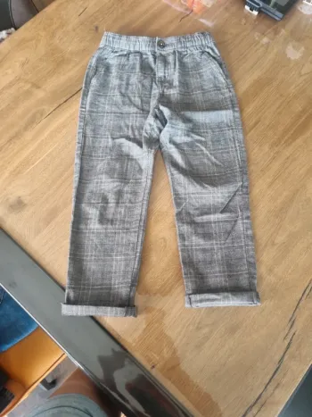 Pantalon fluide motif écossais