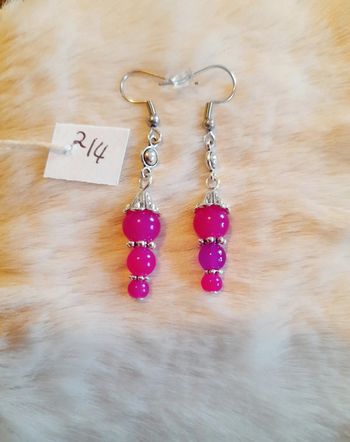 Boucles d'oreilles chic fuschia