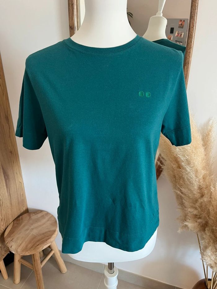 T-shirt bleu/vert canard Camaïeu - photo numéro 4