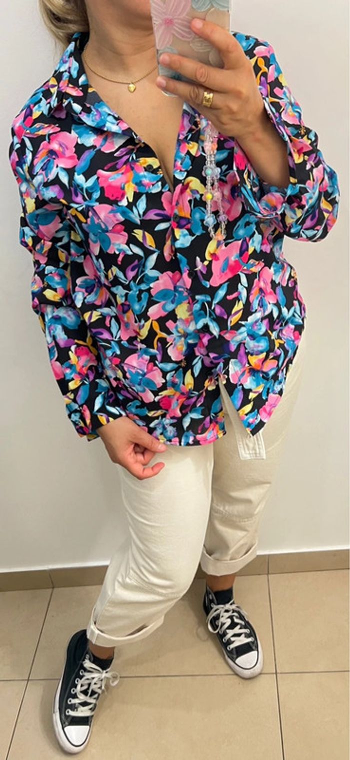 Chemise Imprimée Colorée Taille M - photo numéro 4