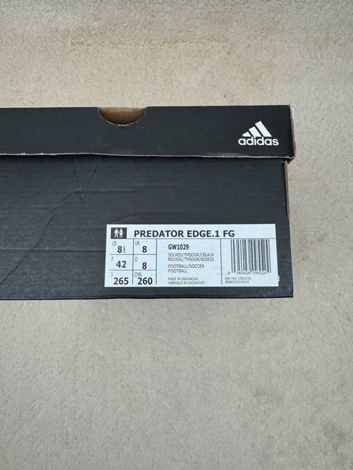 Crampons Adidas Predator Edge Pro FG Neuve Taille 42 - photo numéro 15