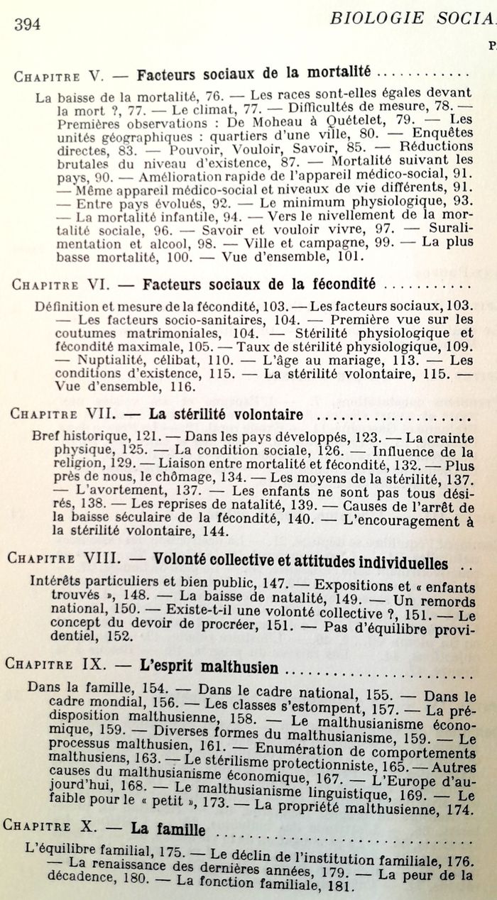 théorie générale de la population - alfred sauvy volume 2 Biologie Sociale - photo numéro 6