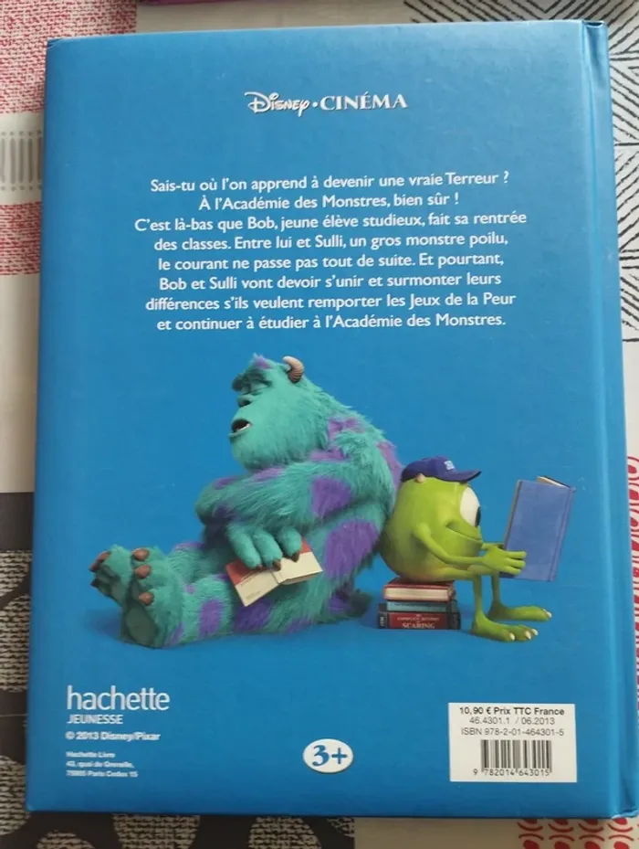 Livre Disney Monstres Academy Hachette - photo numéro 2
