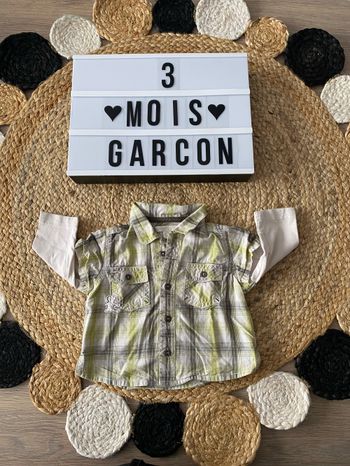 Chemise manches longues 3 mois