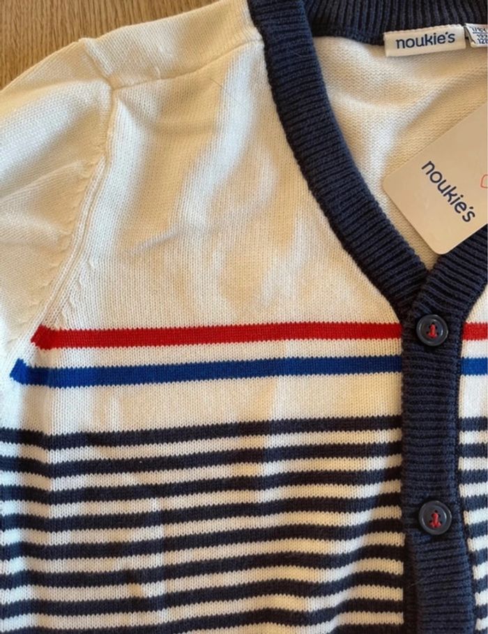 Cardigan en tricot de coton Noukie's taille 7 - 8 ans neuf avec étiquettes - photo numéro 5