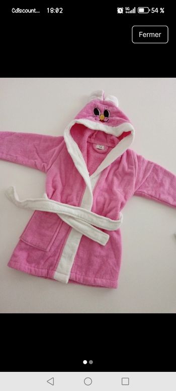 Peignoir bébé fille 