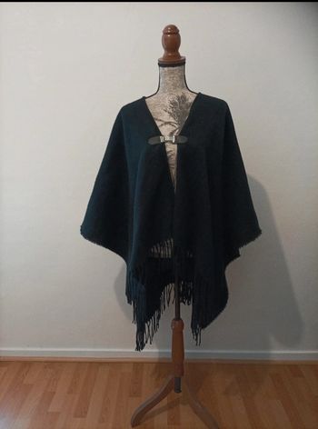 Poncho cape noir taille unique