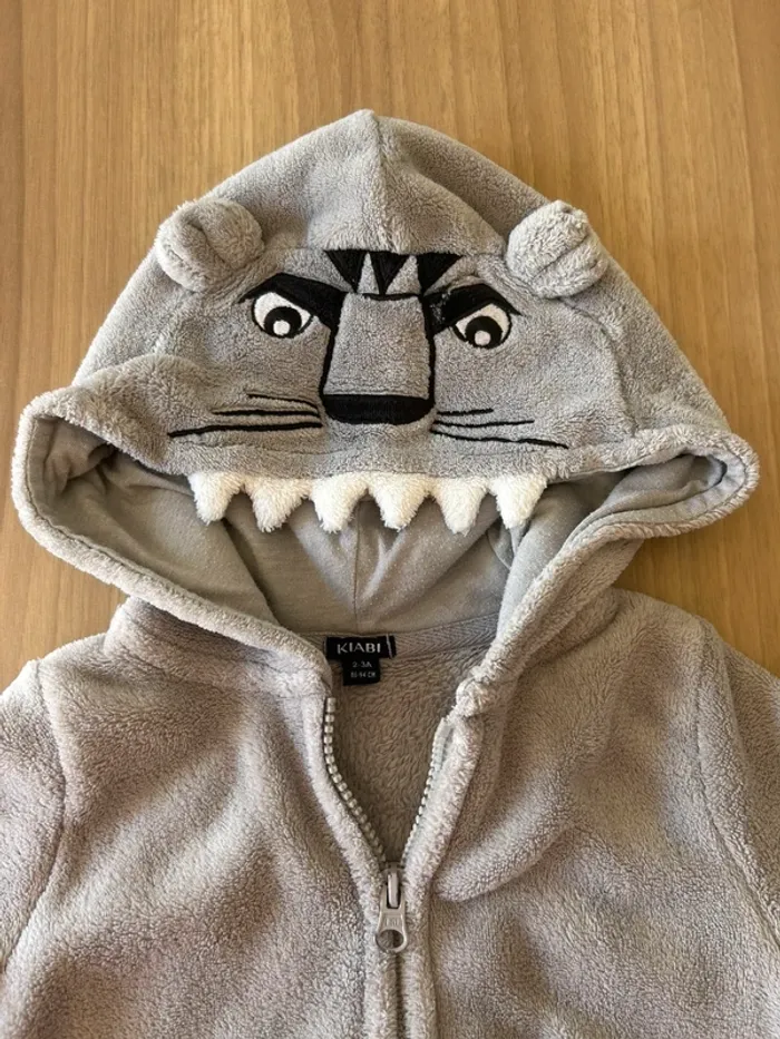 Gilet zippe polaire avec capuche 2-3 ans kiabi - photo numéro 4