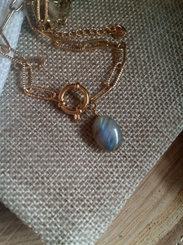 Collier pierre de labradorite - photo numéro 2
