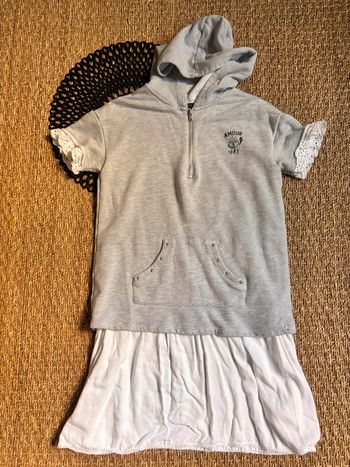 Robe gris capuche ikks