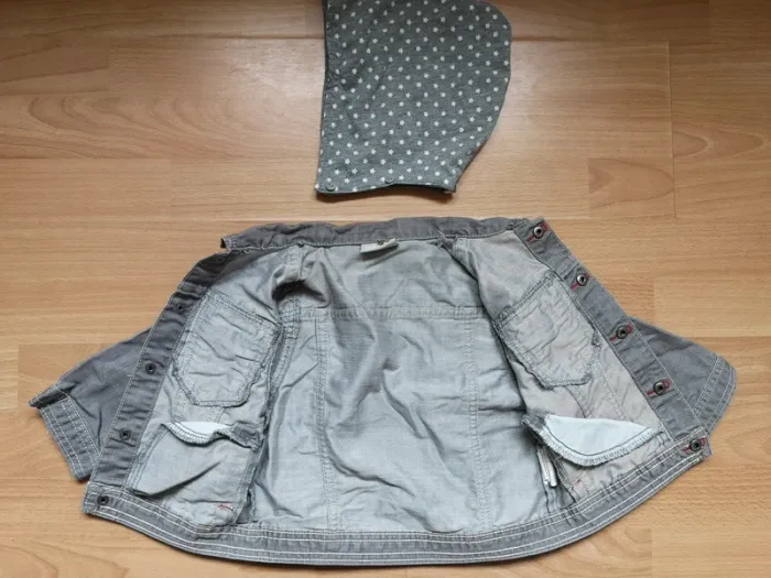 Veste en jean 18 mois grise - photo numéro 4