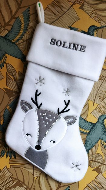 Bottes de Noël brodée avec prénom