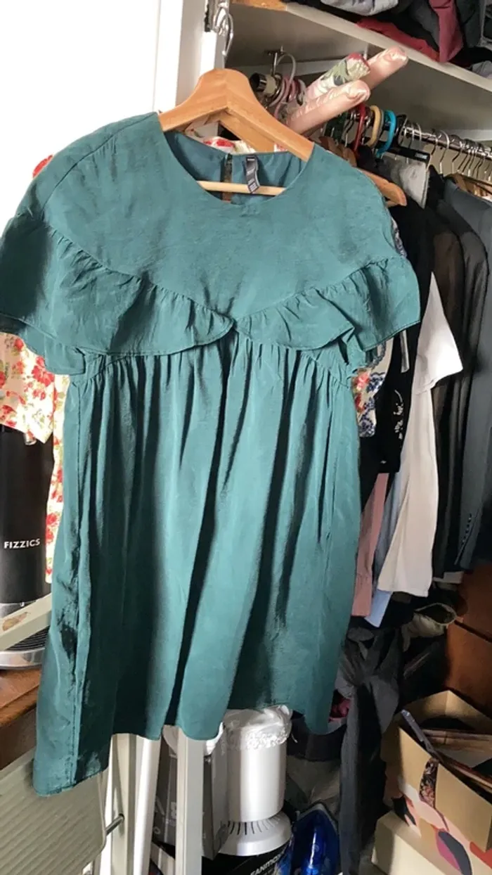Robe verte zara - photo numéro 2