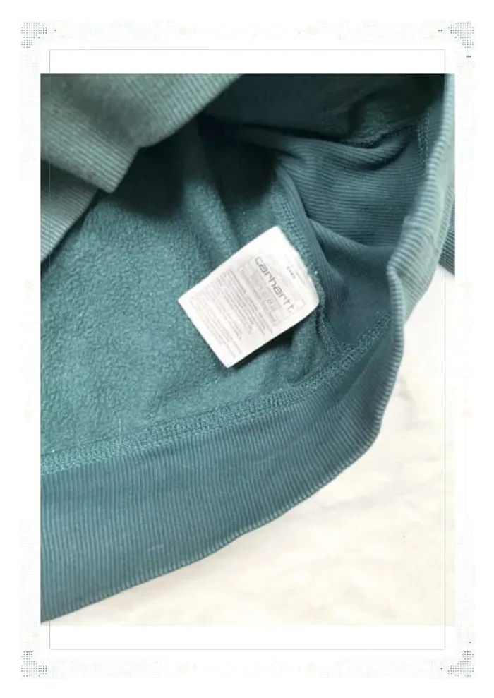 Carhartt pull à capuche vert homme taille S coton - photo numéro 5