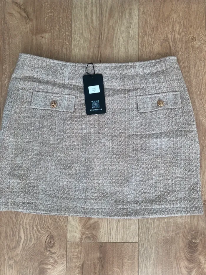 Jupe beige laine