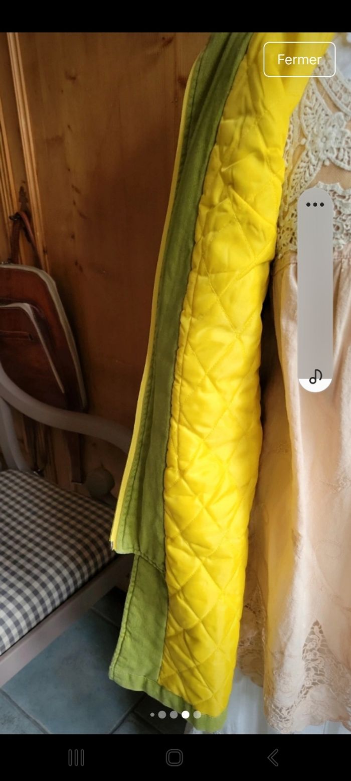 Manteau très original vert/jaune - photo numéro 9