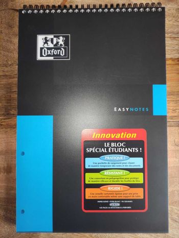 Bloc Oxford Easynotes Spirales petits carreaux