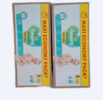  2 cartons de couches Pampers  harmonie taille 2