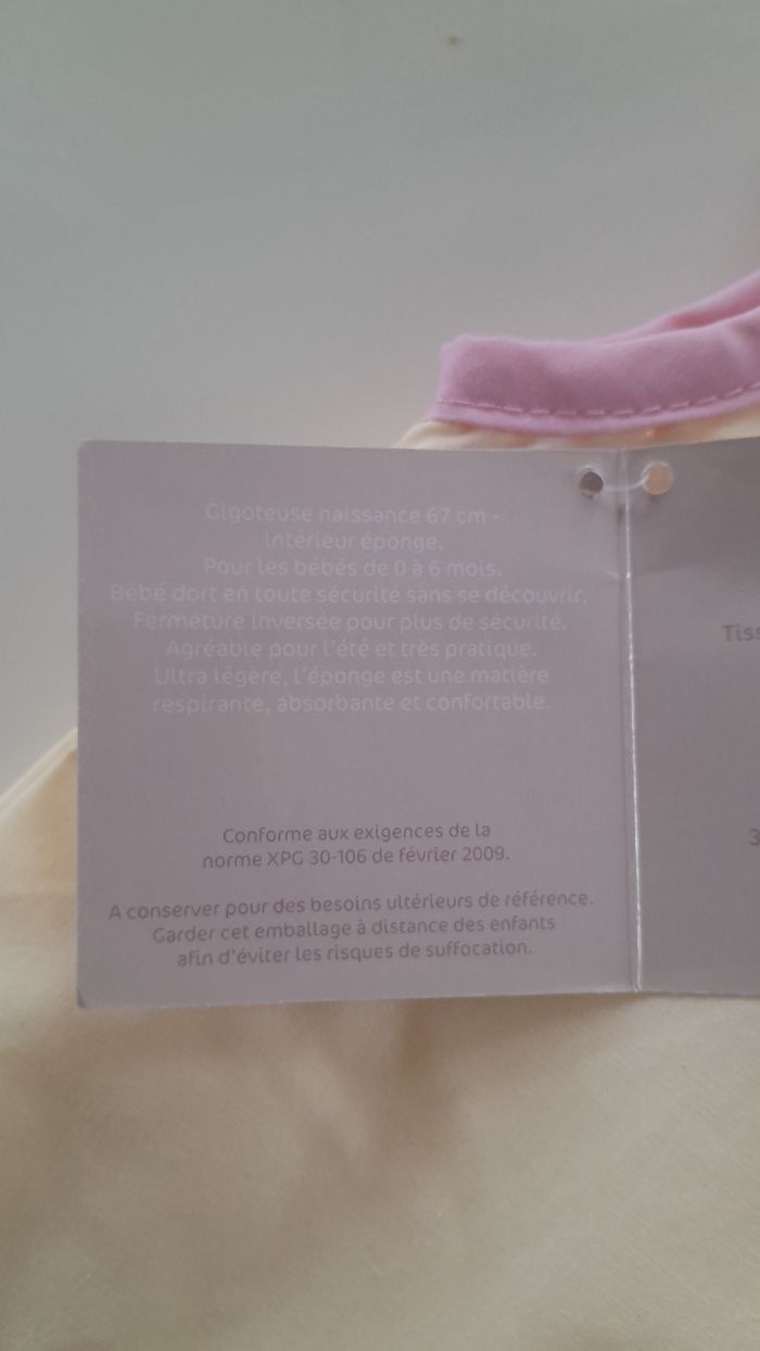 Turbulette gigoteuse neuve bebe9 0.6 mois été - photo numéro 6