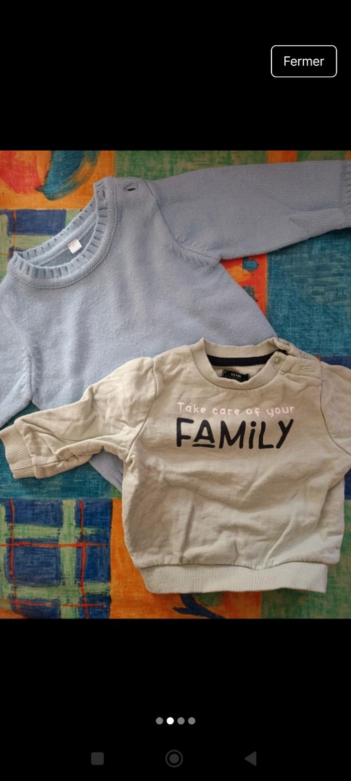 Lot gilet/pull - photo numéro 2