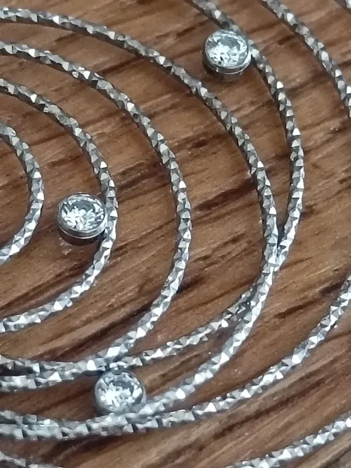 Collier en argent rhodié et zircon - photo numéro 7