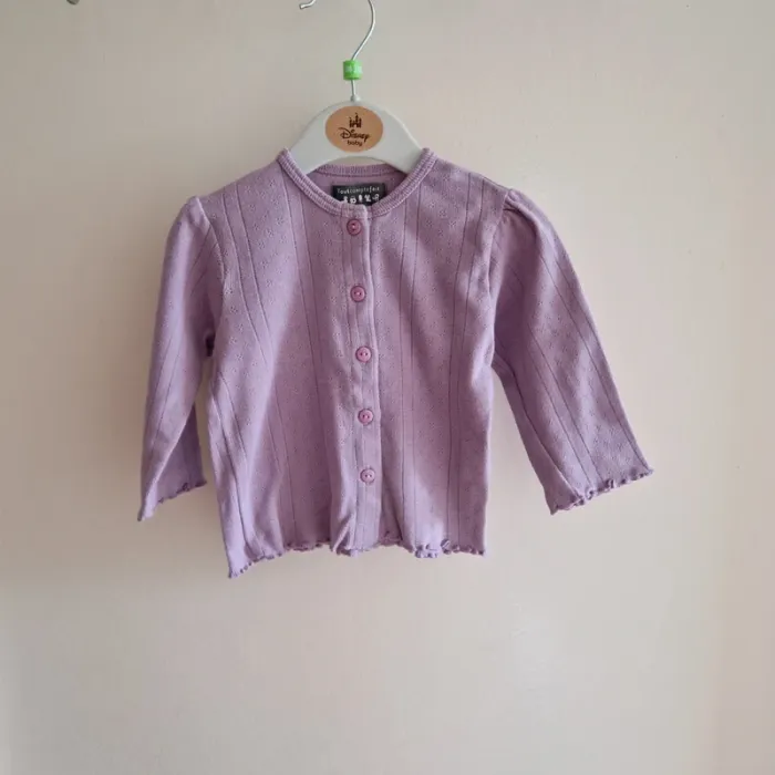 6 mois gilet mauve
