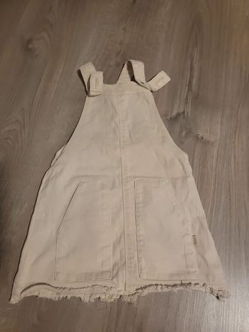 Robe en jean à bretelles crème fille tape à l'œil 4 ans