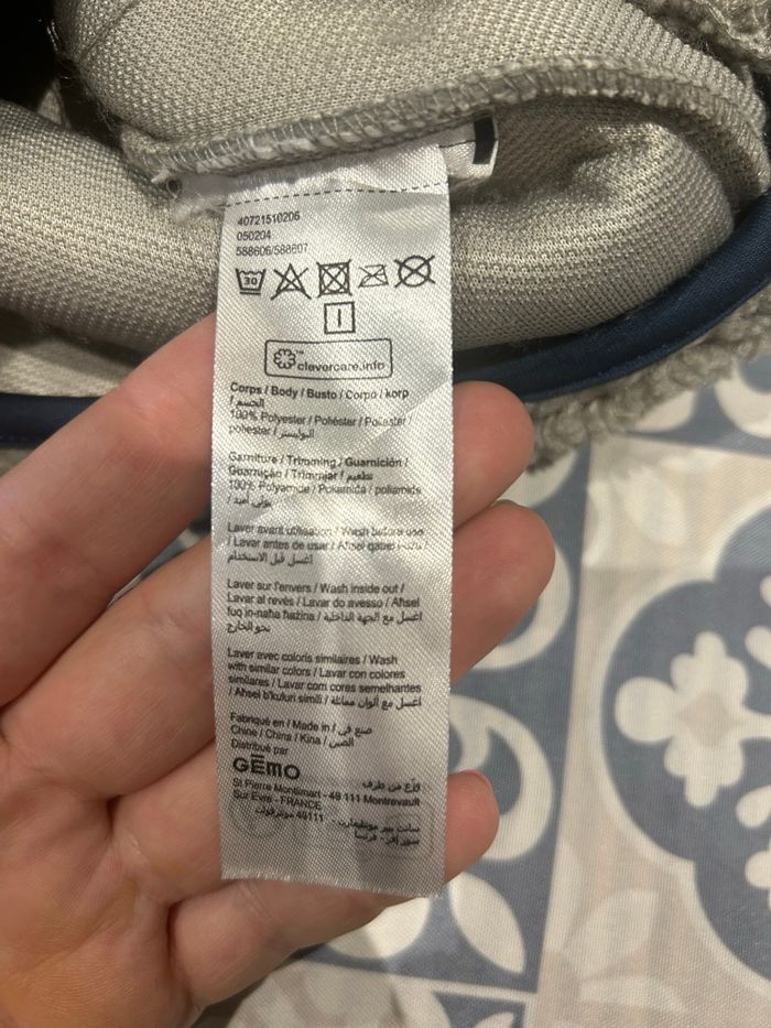 Veste chaude avec poches 5 ans grise et bleu marine - photo numéro 2